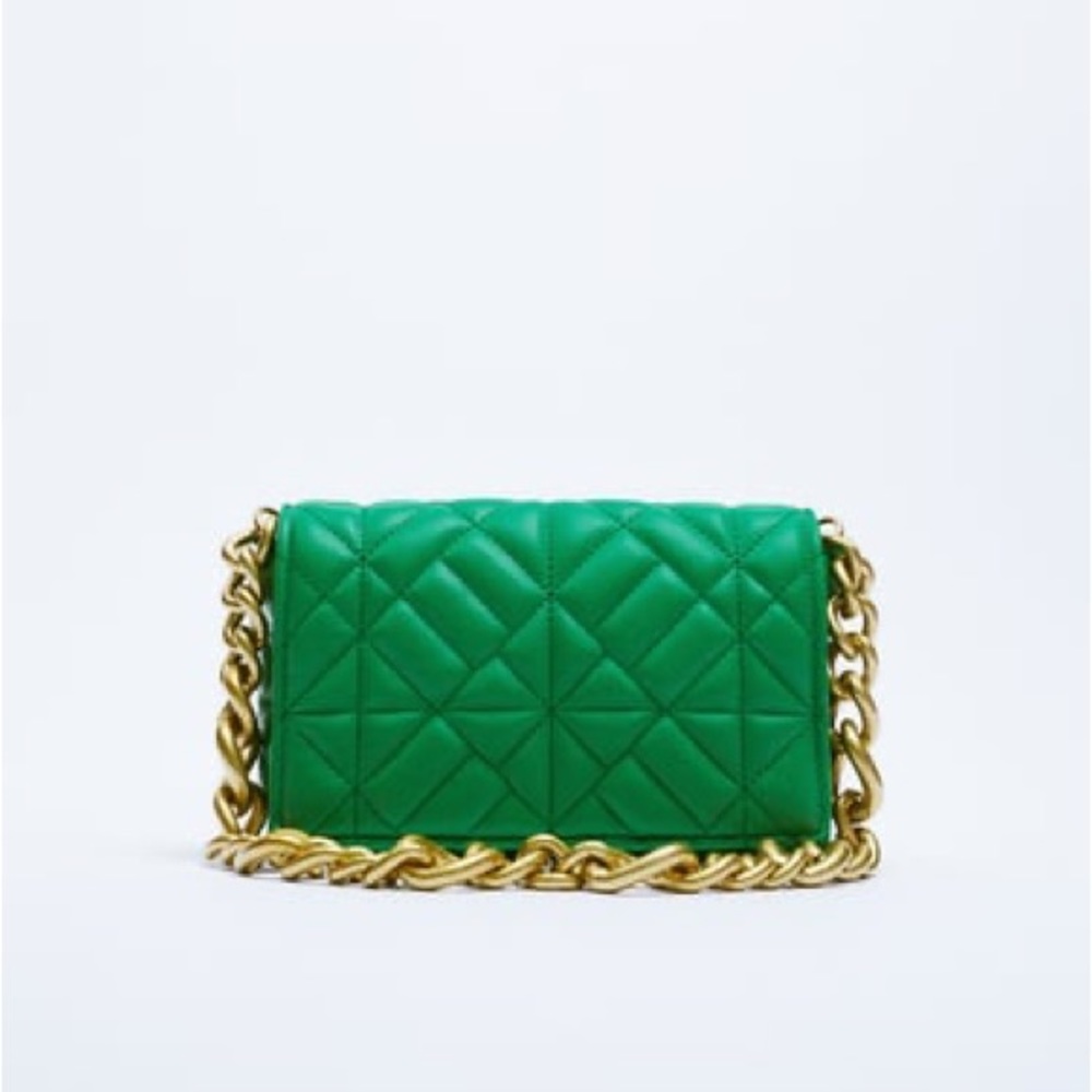 ZARA Quilted Shoulder Bag with Chain
